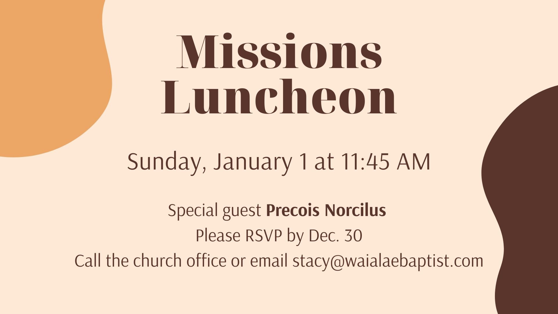 Mission Luncheon